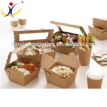 Disposable printing foldable take away chinese food packing box,food packaging box,free samples